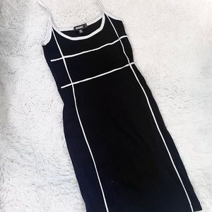 Contrast Lining Midi Dress